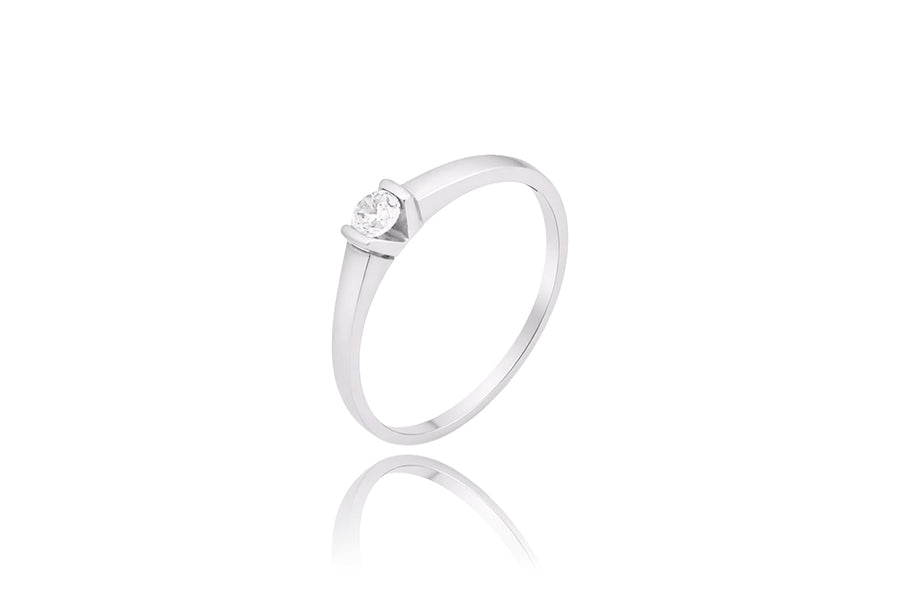 Auksinis žiedas su cirkoniu