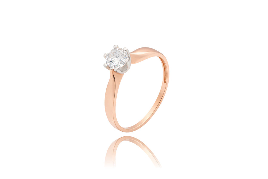 Auksinis žiedas su cirkoniu