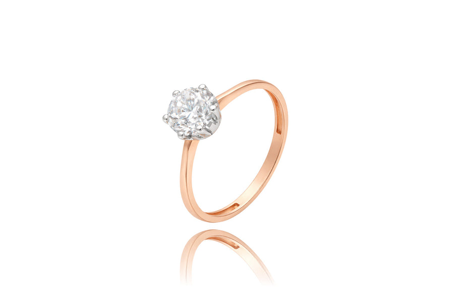 Auksinis žiedas su cirkoniu