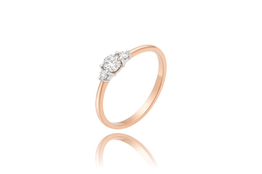 Auksinis žiedas su cirkoniais