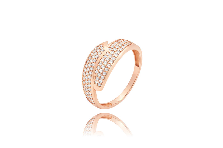 Auksinis žiedas su cirkoniais