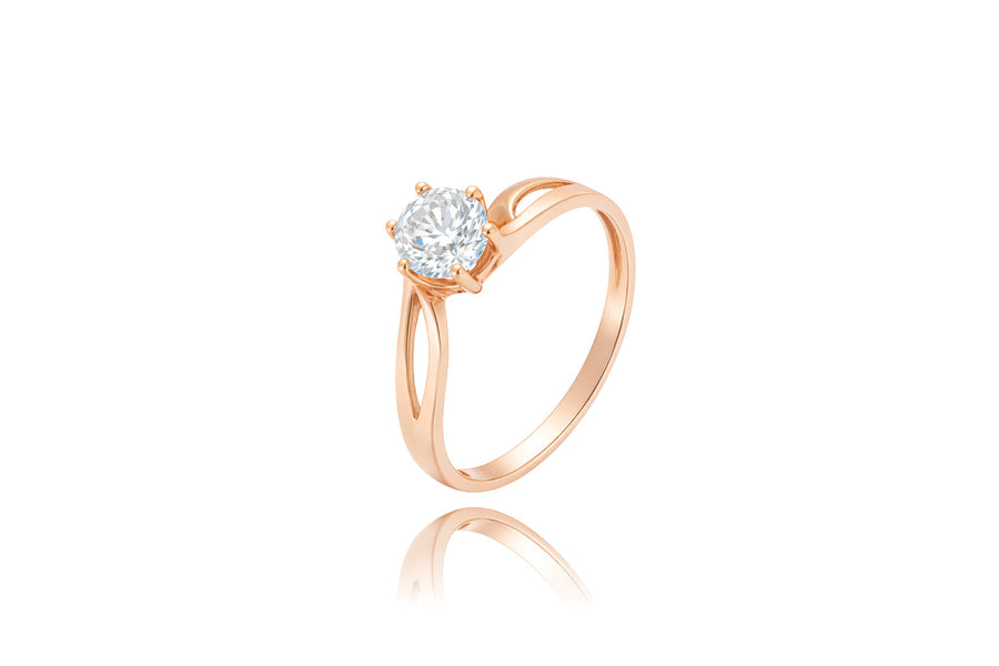 Auksinis žiedas su cirkoniu