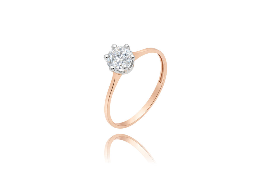 Auksinis žiedas su cirkoniu