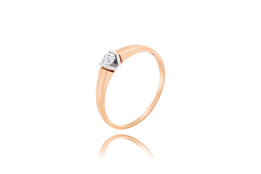 Auksinis žiedas su cirkoniu