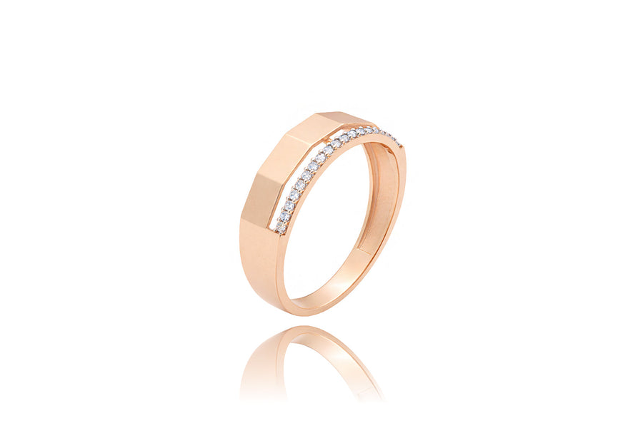 Auksinis žiedas su cirkoniais