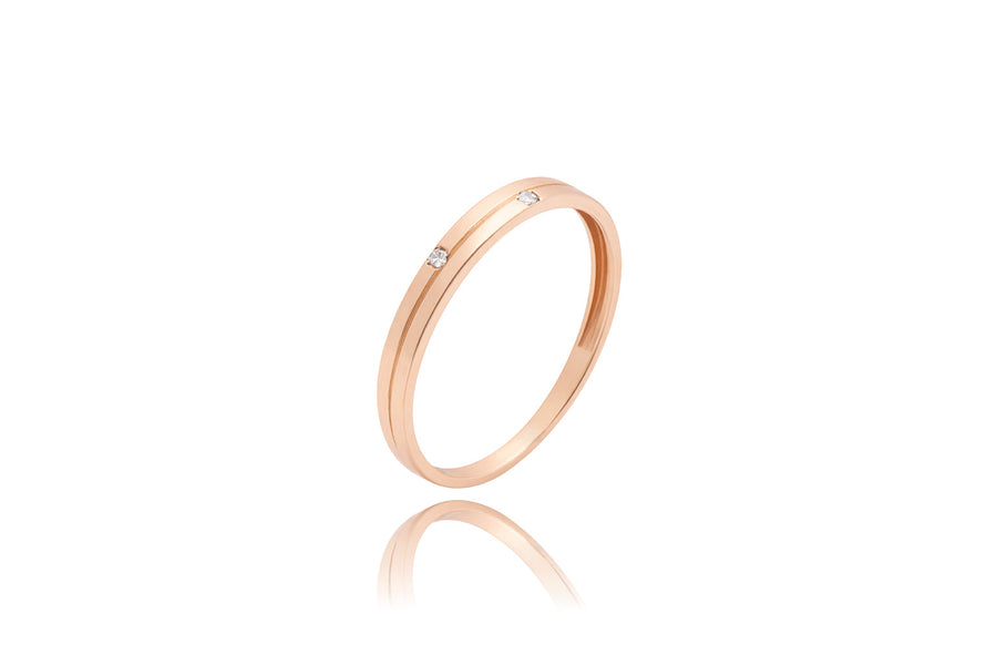 Auksinis žiedas su cirkoniais