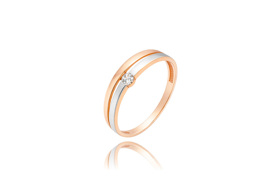 Auksinis žiedas su cirkoniu