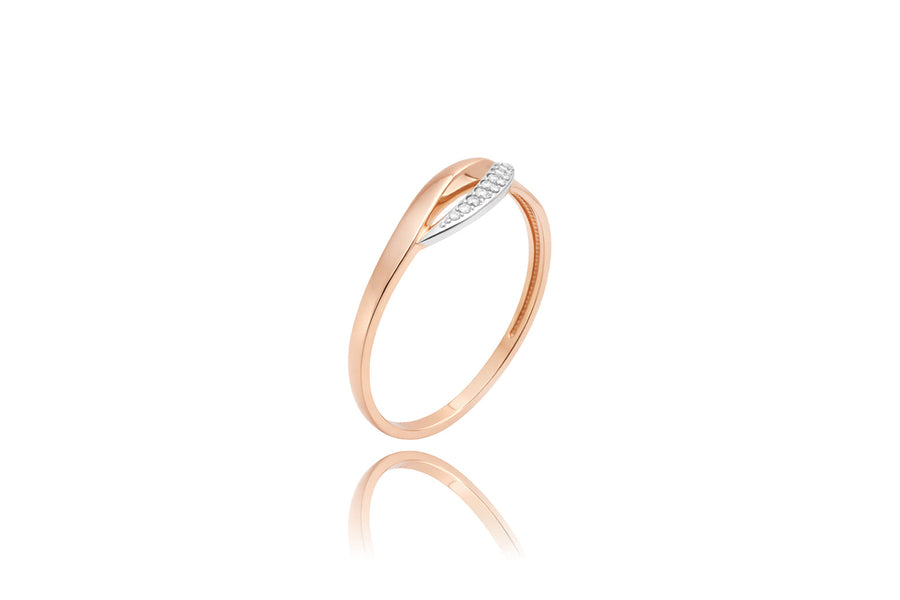 Auksinis žiedas su cirkoniais