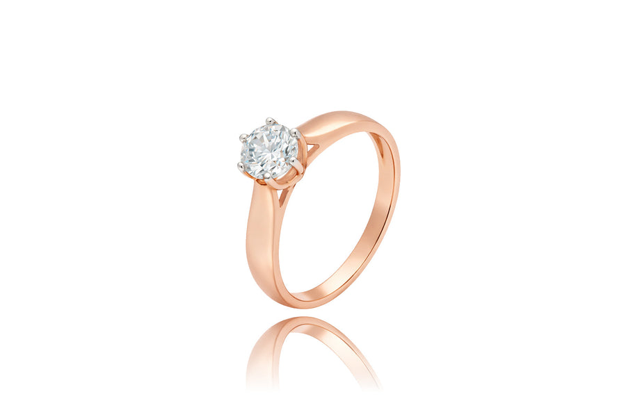 Auksinis žiedas su cirkoniu