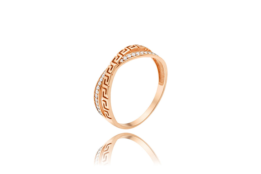 Auksinis žiedas su cirkoniais