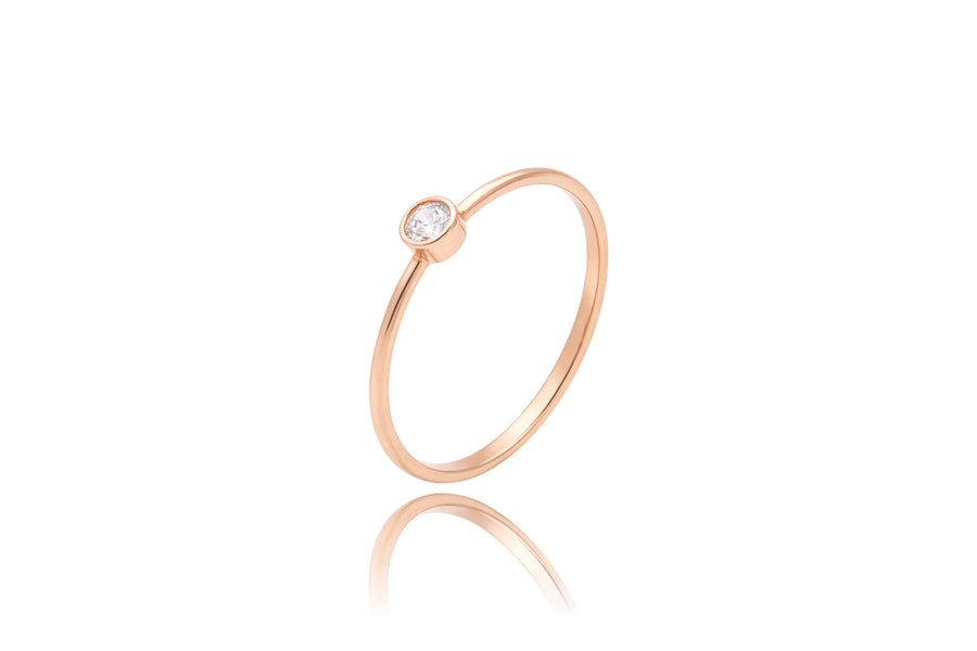 Auksinis žiedas su cirkoniu