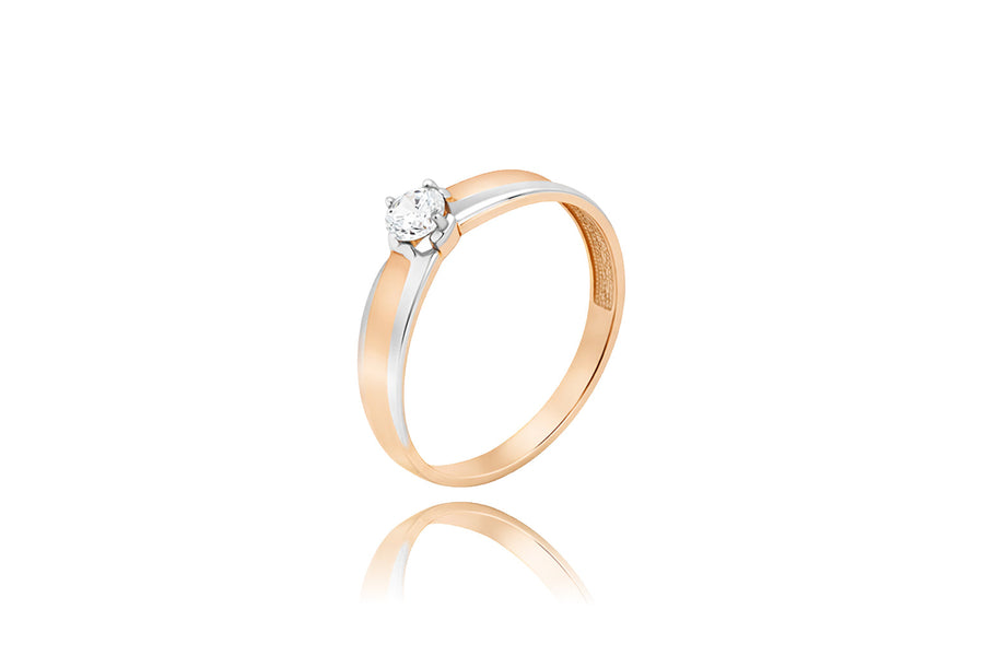 Auksinis žiedas su cirkoniu