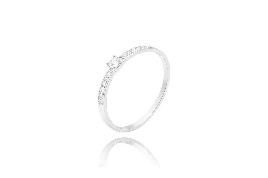 Auksinis žiedas su cirkoniais