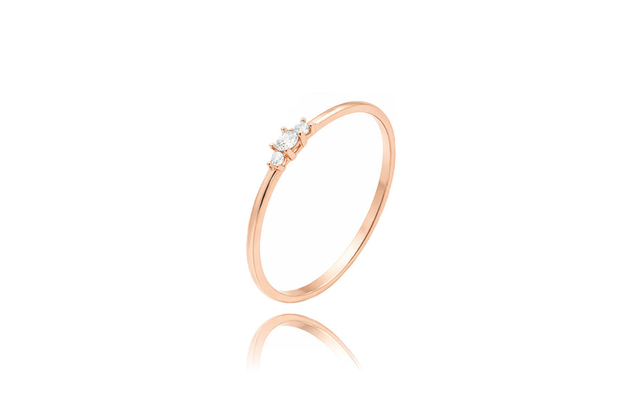 Auksinis žiedas su cirkoniais