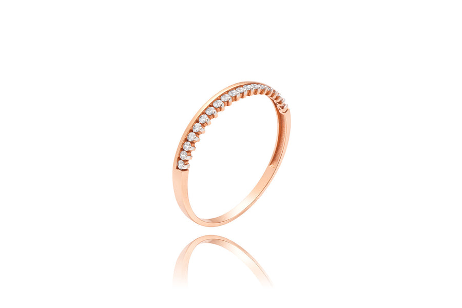 Auksinis žiedas su cirkoniais