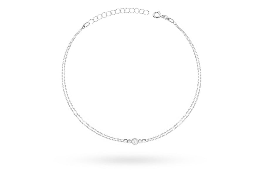 Auksinė apyrankė su deimantais