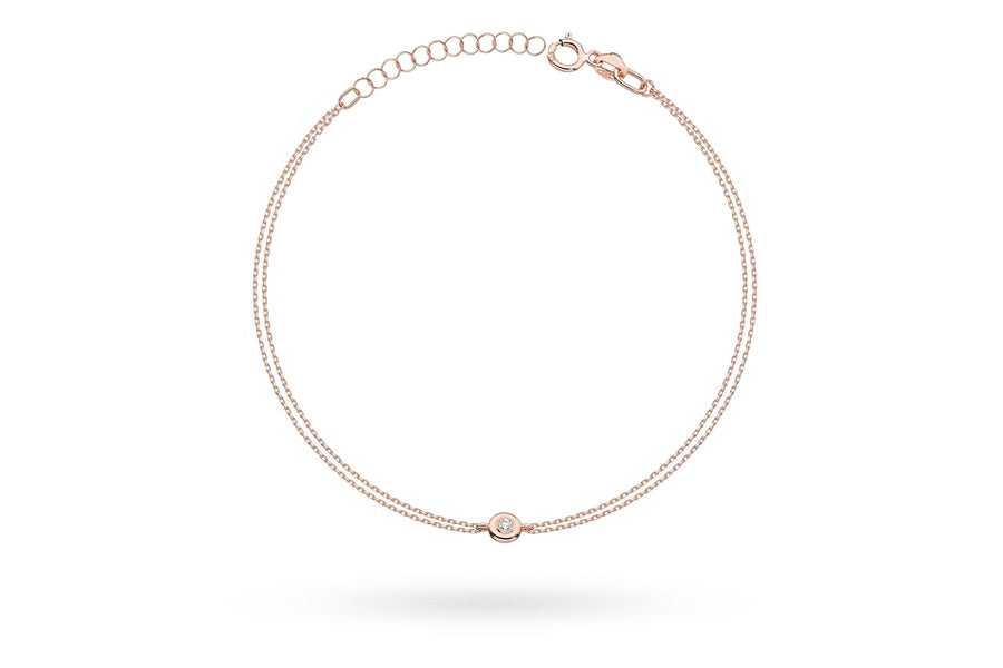 Auksinė apyrankė su deimantu