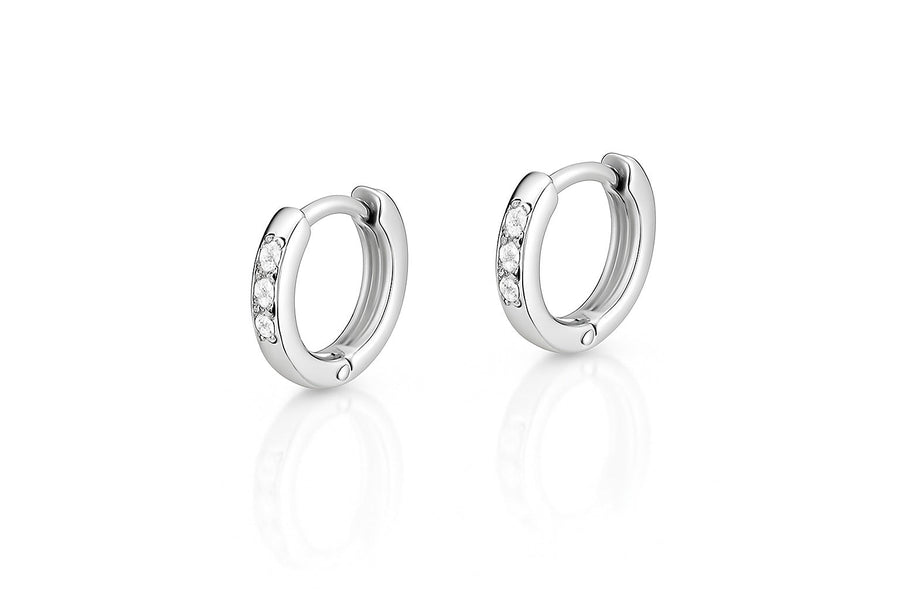 Auksiniai auskarai su deimantais