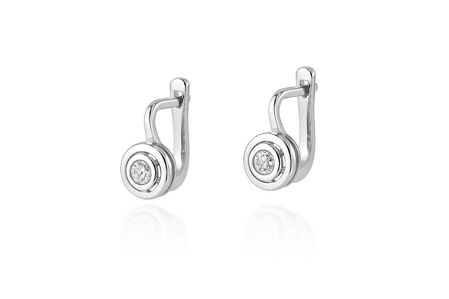 Auksiniai auskarai su deimantais