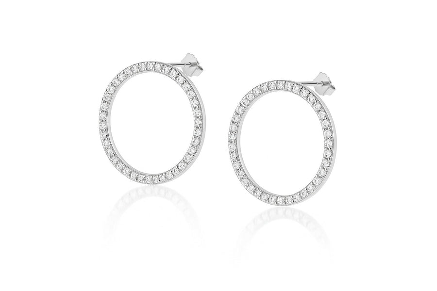 Auksiniai auskarai su deimantais