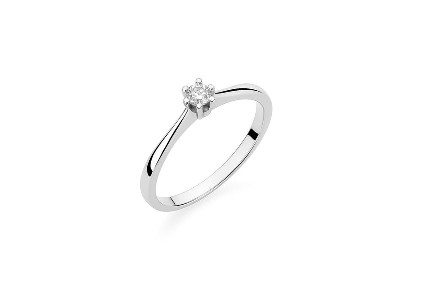 Auksinis žiedas su deimantu